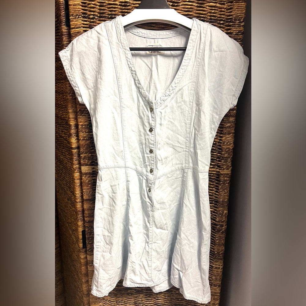 Current/Elliott - Womens Mini- The Valley Dress Ice,‎ Size: 0, Light denim color